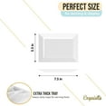 thumbnail image 2 of 7.5 Inch. Clear Rectangular Premium Plastic Plates - 40 Count Exquisite, 2 of 5