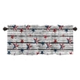 thumbnail image 2 of July 4th Valances Patriotic Decorations 54"*18" Rod Pocket Short Window Curtains for Kitchen, Bedroom, Living Room, Independence Day Memorial Day Presidents Day Home Decor, 2 of 6