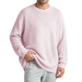 thumbnail image 2 of Fanshiluo Men's Crew Neck Knit Sweater, Long Sleeve Loose Fit Pullover Top for Fall Winter,XXL,Big and Tall Men, 2 of 8