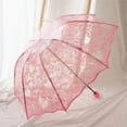 thumbnail image 6 of Slccxzc Lace Heart Transparent Folding Umbrella, Romantic Windproof Travel Umbrella for Rain Sun, 6 of 7