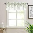 thumbnail image 4 of Valances Curtain Sage Green Floral Kitchen Rod Pocket Short Panels Watercolor Eucalyptus Leaves Retro Window Treatment Topper Curtains for Living Bedroom Farmhouse 1 Panel 54x18 in, 4 of 6