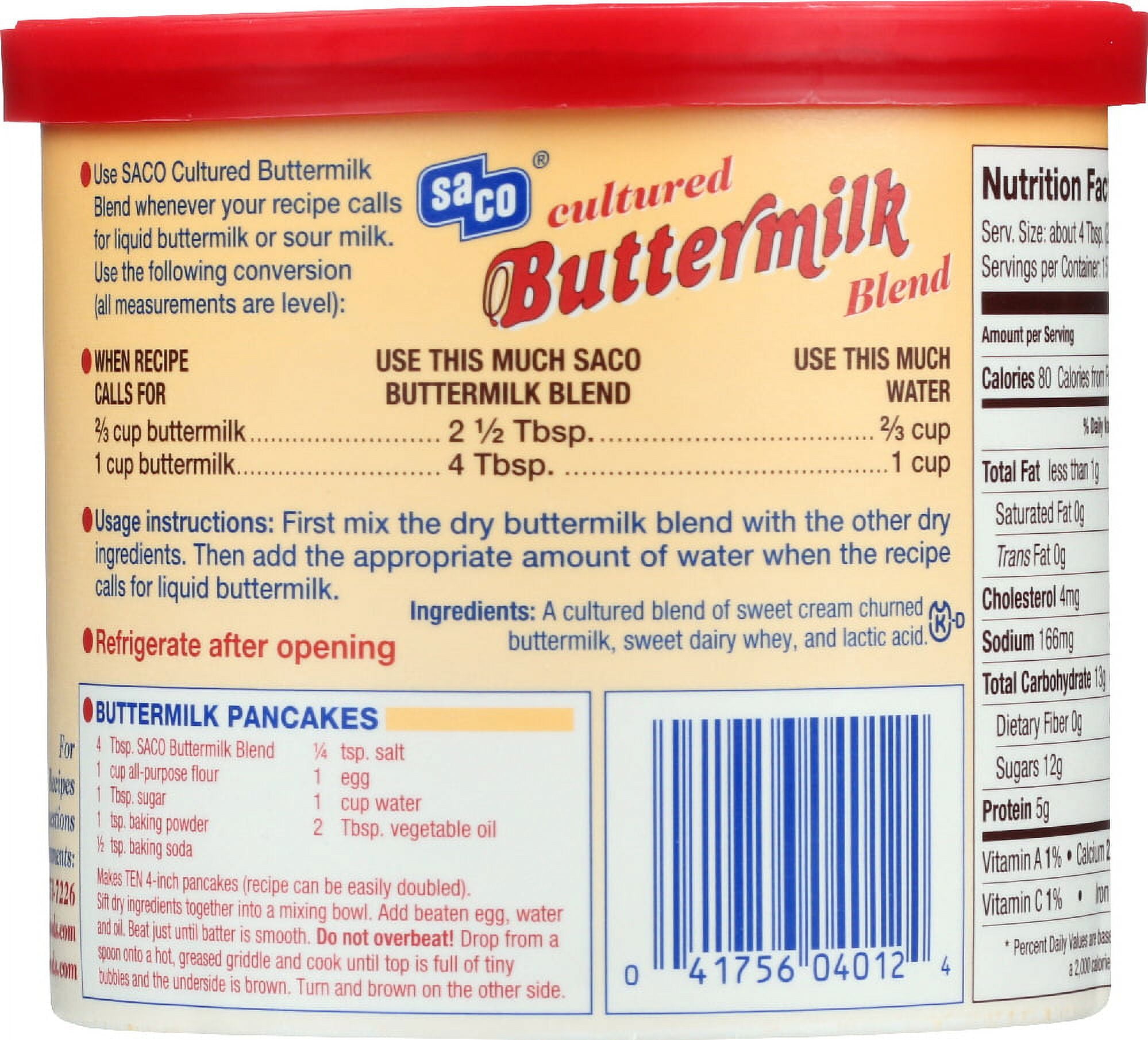 The Saco Pantry Cultured Buttermilk Blend Powder, 12 oz Tub