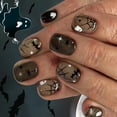 thumbnail image 6 of Halloween Faux Nails 24PCS Dark Cobweb Glittering Ghosty And Skeletons Easy Application For Parties, 6 of 8