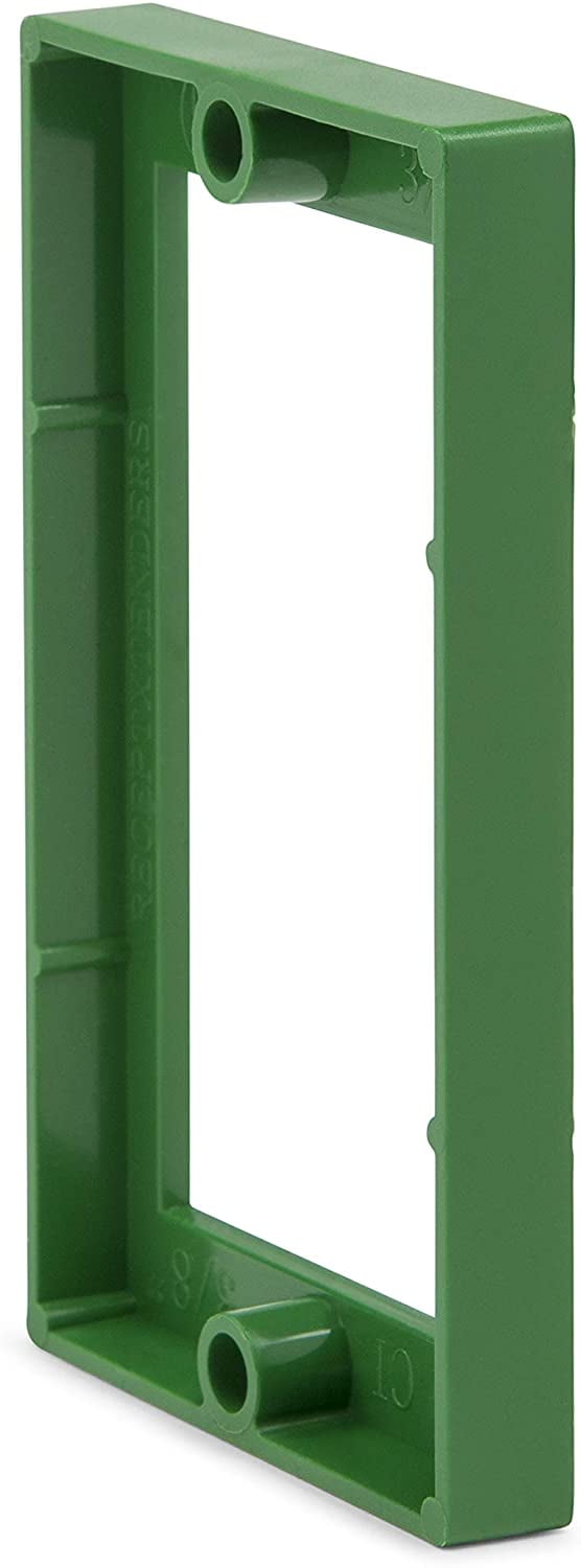 ReceptXtenders 3/8", Green, 5Pack Single Gang Receptacle Outlet Box