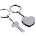 thumbnail image 1 of Couple Keychain Keyring Lover Sweetheart Gift for Valentine's Day / Wedding Anniversary / Birthday (Silver), 1 of 3