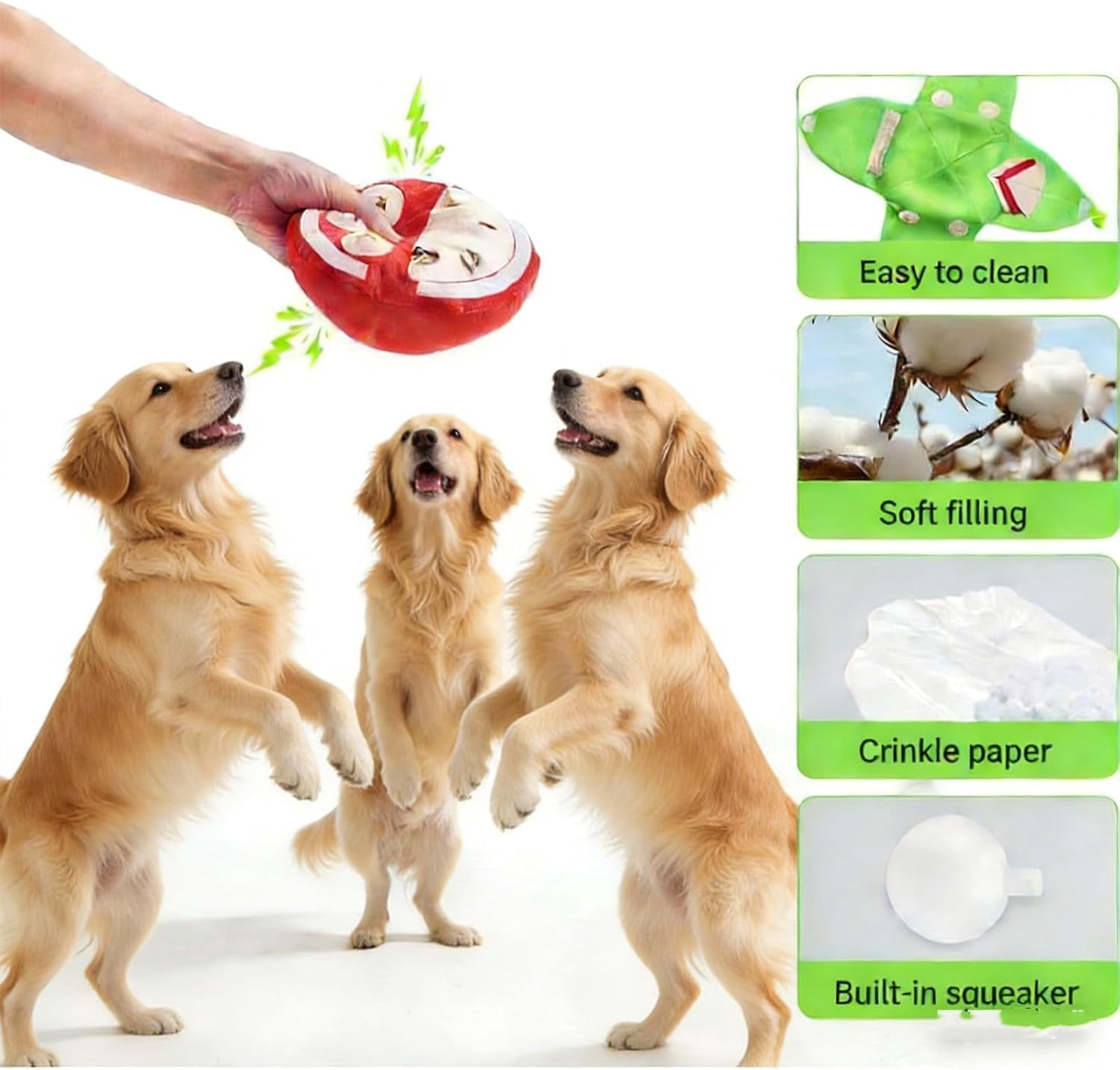 Snuffle & Puzzle Dog Toy with Squeaker and Crinkle - Interactive Watermelon Snuffle Mat Toy for Small to Medium Dogs, Mental Stimulation Enrichment(XX)