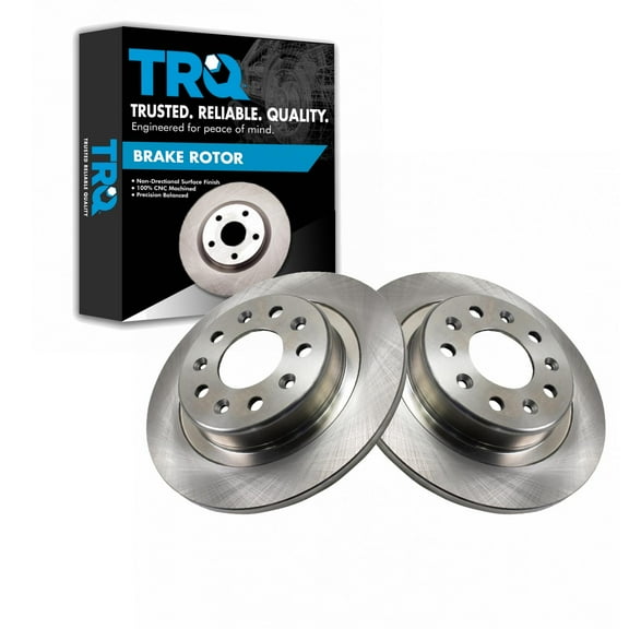 TRQ Rear Brake Rotors Set Solid Fits Select 2017-2018 Buick Envision 2017-2019 LaCrosse 2018-2020 Regal Sportback Regal TourX 2018-2021 Chevrolet Equinox 2016-2021 Malibu GMC Terrain