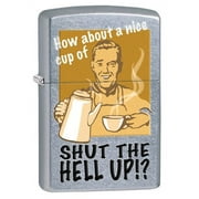Zippo Shut up Lighter, Street Chrome