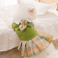 thumbnail image 1 of Suéter para perros con pajarita Jersey para perros Prendas de punto Suéter para mascotas Cálido para invierno Verde S Yinane Vestido de suéter, 1 of 7