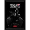 House of Cards 28x40 Large Black Ornate Wood Framed Canvas Movie Poster Art