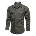thumbnail image 1 of A Camisa Cargo Militar Con Botones De Manga Larga For Hombre, 1 of 8