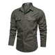 thumbnail image 1 of A Camisa Cargo Militar Con Botones De Manga Larga For Hombre, 1 of 8