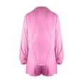 thumbnail image 3 of 2 Piece Sets For Women Summer Women's Fashion Casual Set Summer Lace Long Sleeve Top with Solid Shorts Two Piece Outfit, 3 of 5