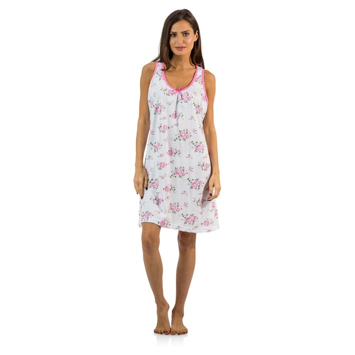 Casual Nights Women's Poly Cotton Sleeveless Nightgown Chemise - Walmart.com