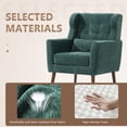 thumbnail image 5 of MIKIBAMA Blackish Green Chenille Tufted Side Wingback Accent Chair, 5 of 7