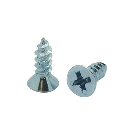 

100 Qty #8 x 1/2 Flat Head Zinc Coated Phillips Head Wood Screws (BCP6)