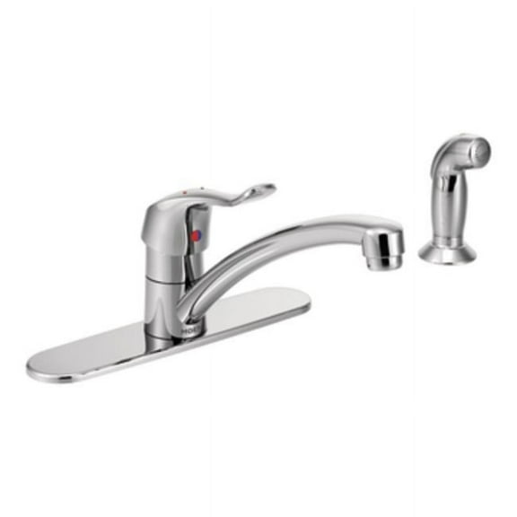 Moen 8707 M-Dura Commercial One-Handle Kitchen High Arc Faucet Chrome