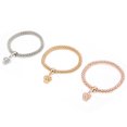 thumbnail image 3 of Juego de 3 pulseras de aleación elástica en 3 colores para parejas con dijes de palomitas de maíz, 3 of 8
