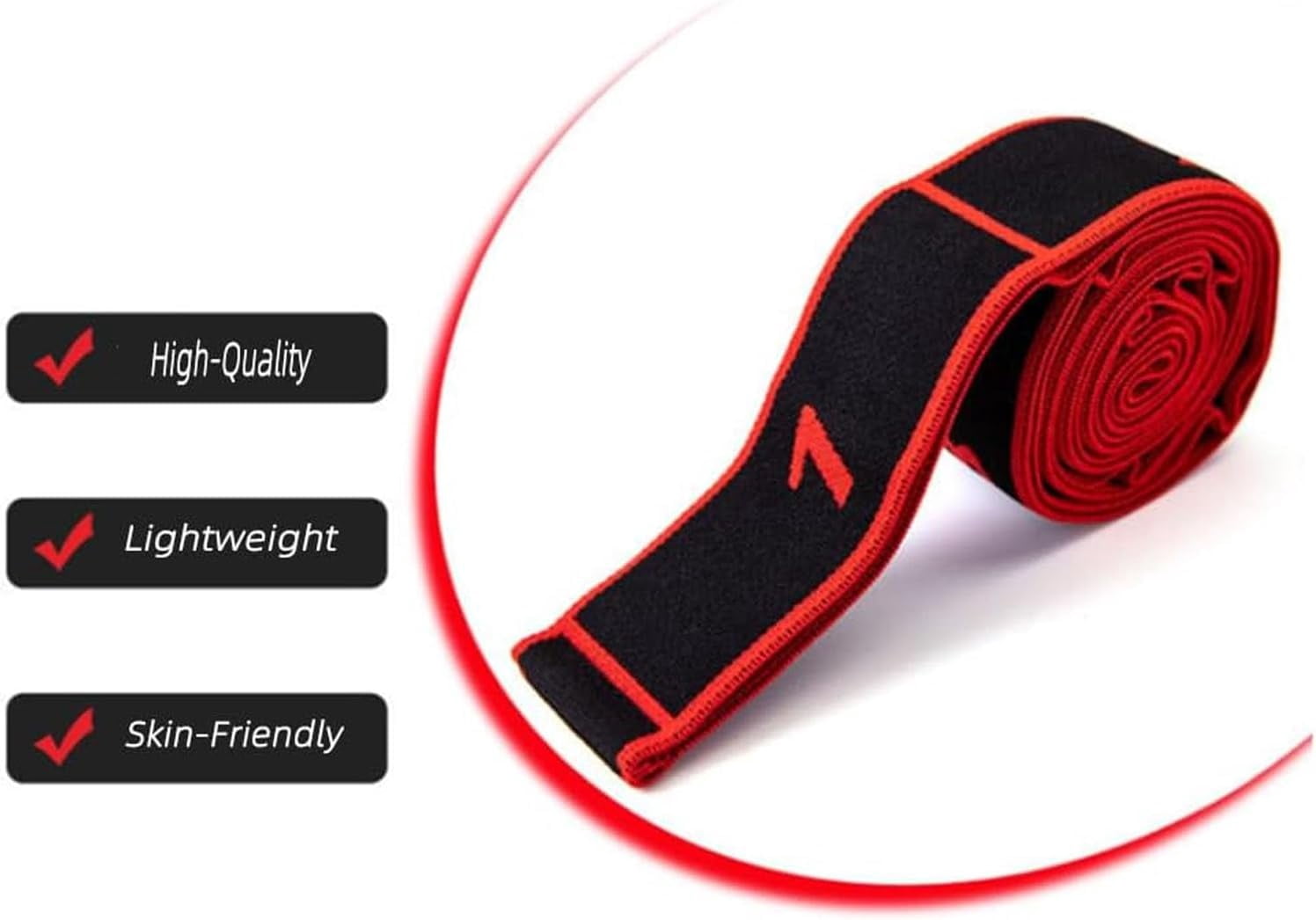 JJEAN-Fitness Resistance Band for Stretching and Yoga, Number Stretch Resistance Band with Clear Markings, 8-Section Elastic Training Bands for Full Body Stretching Shaping