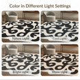thumbnail image 7 of ODIKA 8'x10' Washable Area Rug Non-Slip Chair-Friendly Mat Black White Abstract Artistic Design Contemporary Fluid Shapes with Star Motifs for Dining Room, Large Office, Lounge, 7 of 7