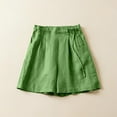 thumbnail image 3 of Workout Shorts Women Loose Casual Elastic Wide Leg Cargo Gym Bike Pull On Jogger Versatility Durability Refreshing Breathable Green Bottoms Sizes L, 3 of 3