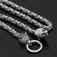 thumbnail image 1 of Collar retro de cultura nórdica para hombre, colgante de acero inoxidable con cabeza de lobo vikingo, accesorios, 1 of 6