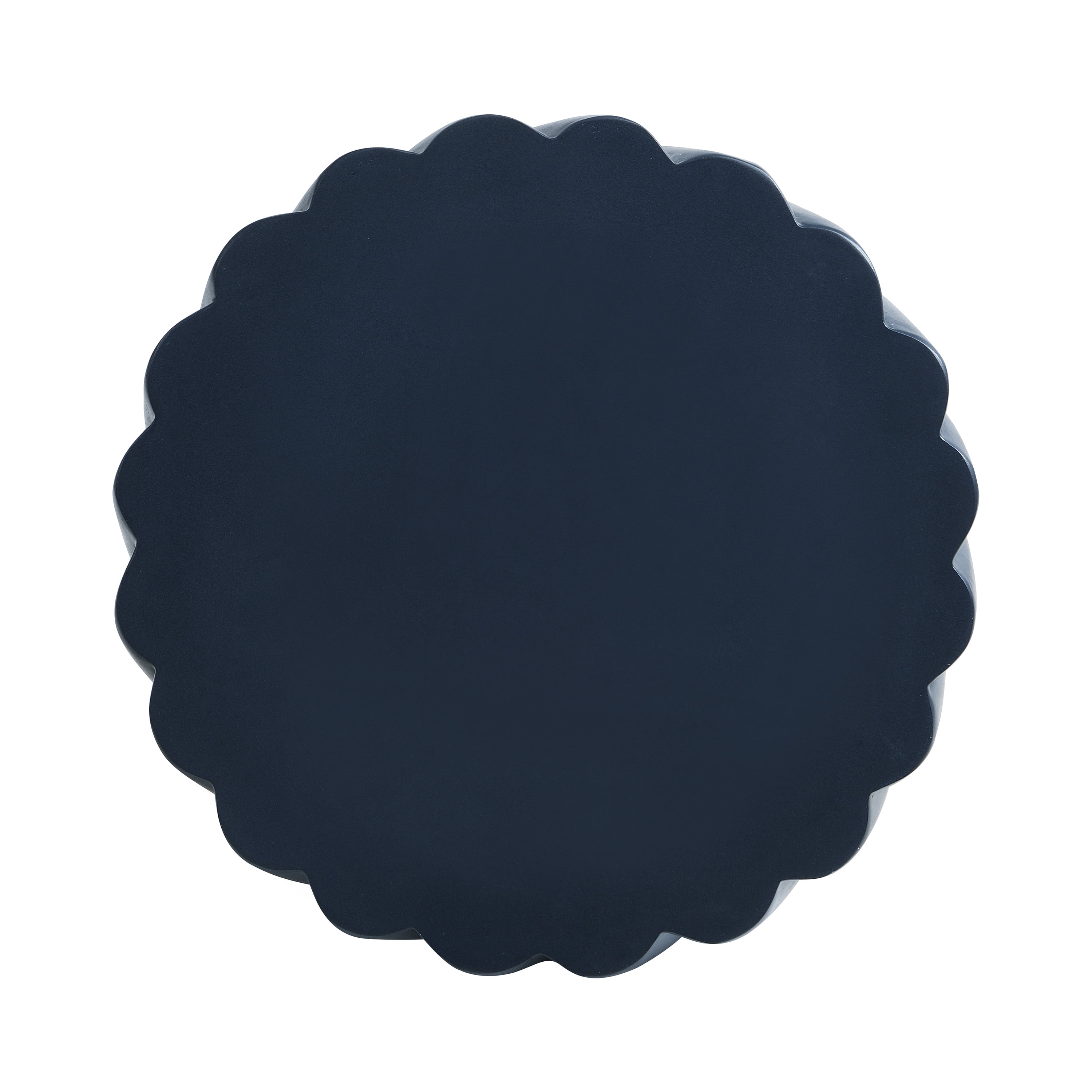Table, Outdoor Navy Blue Fluted Design Table for Patio Balcony Garden, Navy Blue