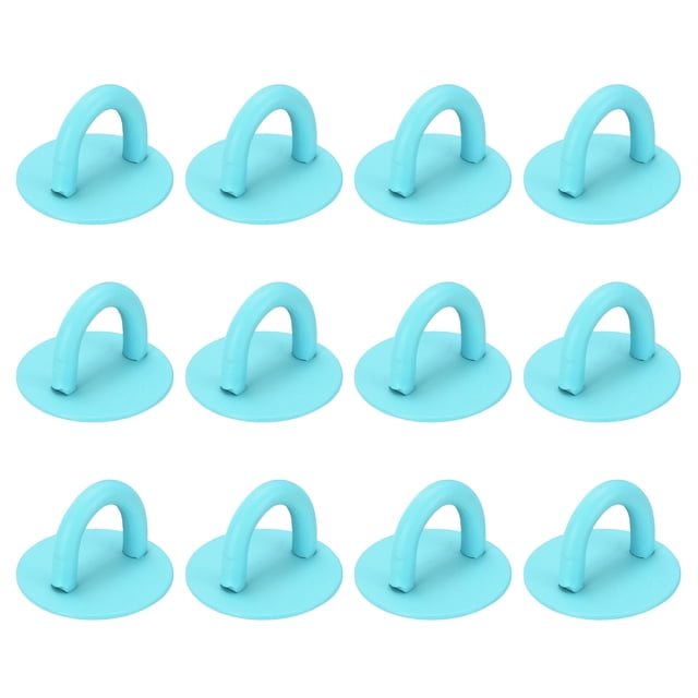 Uxcell 12Pcs Soporte de Anillo para Teléfono (0.7 Pulgadas) - Gancho Adhesivo en Forma Redonda para Dedo de Teléfono, Anillo de Llave, Encanto de Bucle para Accesorios de Funda de Tableta, Azul Claro