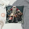 thumbnail image 2 of Orinice Santa Claus Motorcycle Presents Graphic Decorative Pillow Cover for Home Couch Living Room Bed Sofa - Winter Theme High-Quality 1PC 12x12in, 2 of 5