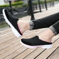 thumbnail image 3 of Womens Knit Mesh Slip on Loafers Breathable Casual Ballet Flat Shoes Comfortable Round Toe Low Top Nursing Walking Shoes Hot Pink Size 9, 3 of 5