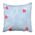 thumbnail image 1 of RYLABLUE Blue Berry Winter Strawberry White Blossom Botany Branch Cooking Culinary Delicious Pillowcase 16x16 inch, 1 of 1