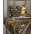 thumbnail image 3 of Ambesonne Forrest Fitted & Top Sheet Set with Sham, Fall Landscape Branch View, Yellow and Brown, 3 of 5