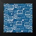 thumbnail image 2 of Baxter Mill Archive 12x12 Black Modern Framed Museum Art Print Titled - Blue Batik I, 2 of 5