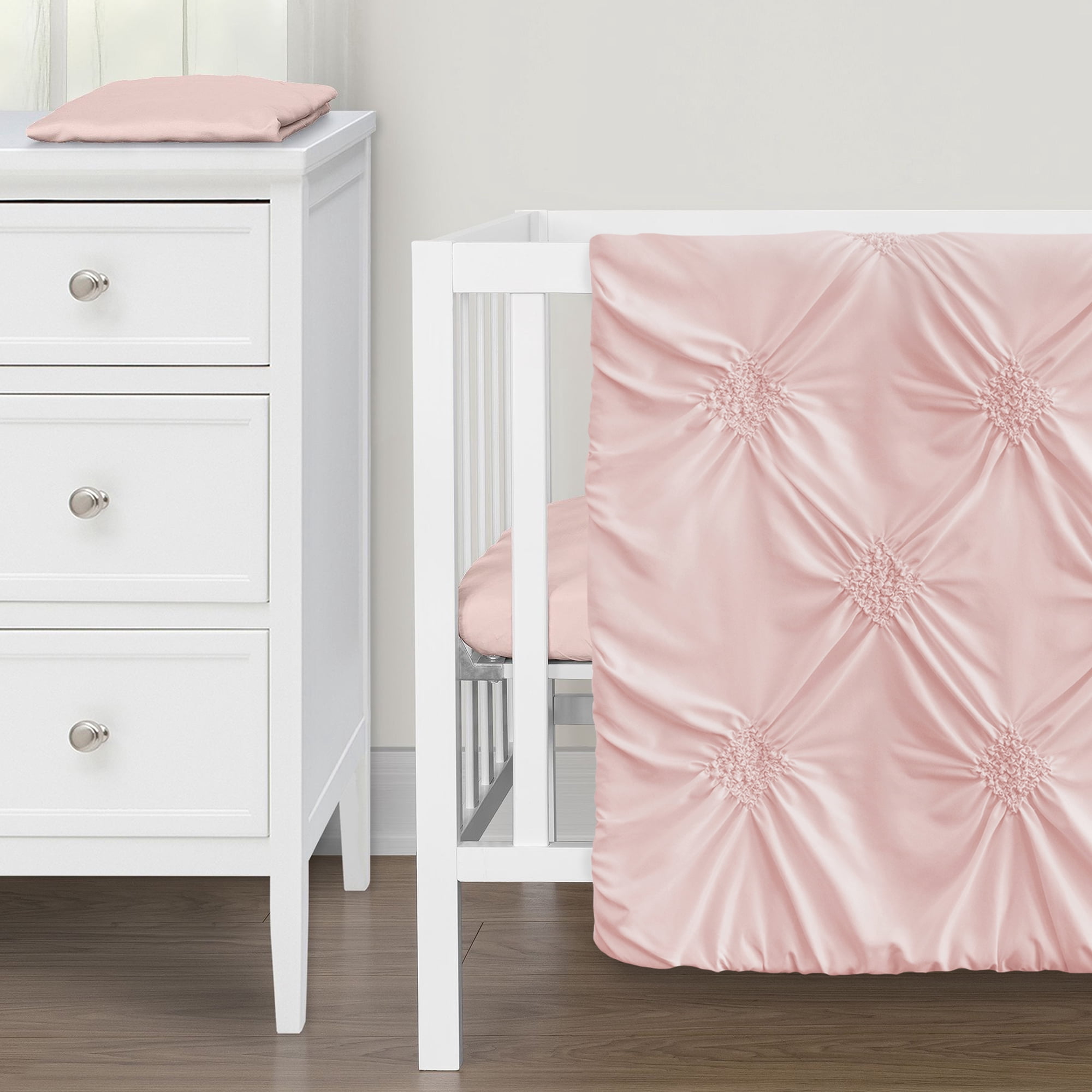 Sweet Jojo Designs Harper Blush Pink 3 Piece Mini Crib Bedding Set