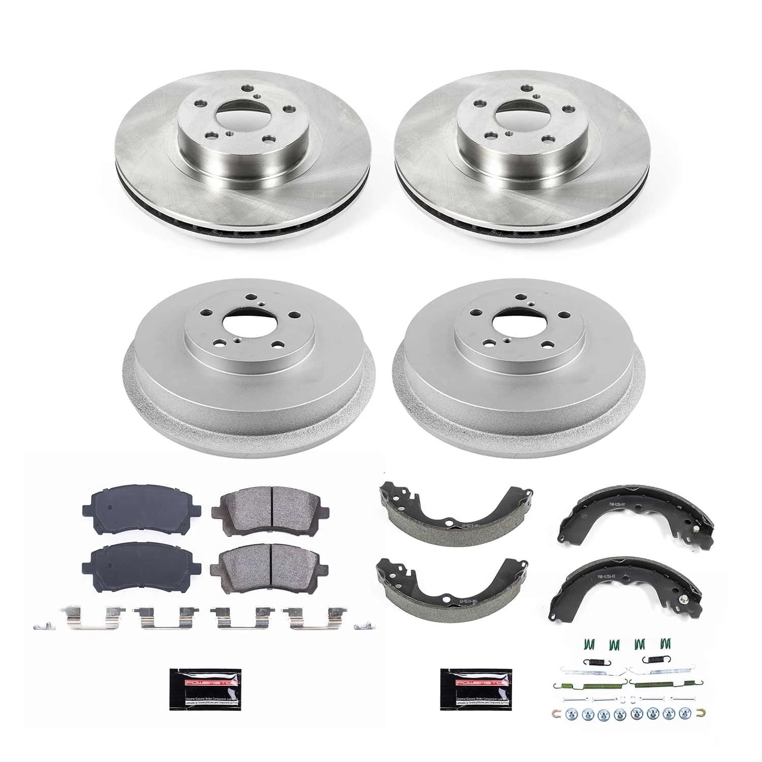 Power Stop Front and Rear Stock Replacement Drum and Shoe Kit KOE15468DK