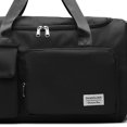 thumbnail image 2 of Bolsa De Gimnasio Oxford Gym Bag Dry Wet Separation Bolso de fin de semana de viaje de gran capacidad (negro) Hugtrwg Para Estrenar, 2 of 7