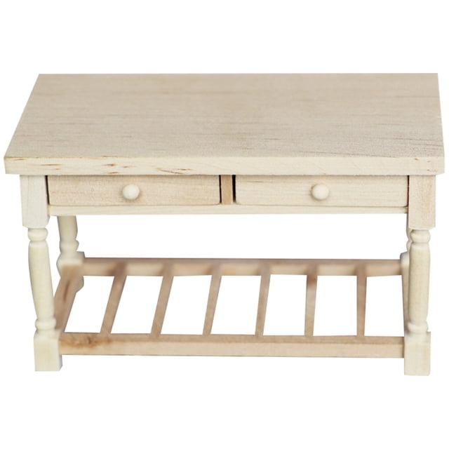 Escritorio en miniatura, modelo de escritorio de madera, simulación de muebles, mini decoración de casa.