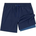 thumbnail image 2 of DAKIMOE Mens Swim Trunks with Compression Liner Quick Dry Board Shorts Beach Sports Short for Men Swimming Bathing Suits with Pockets Swimwear Surfing S to XL, 2 of 9