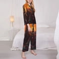 thumbnail image 3 of Balery Tree Hollow Meditating Giraffe Conjunto de Pijama con Estampado para Mujer, Conjunto de Dos Piezas con Manga Larga, Ropa de Dormir Suave con Bolsillos, Pijamas Cómodos-Large, 3 of 7