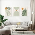 thumbnail image 2 of Sage Green Wall Art Framed Canvas Boho Wall Art, Mid Century Modern Decor, Neutral Abstract Geometric Canvas Prints Botanical Boho Bathroom Wall Decor for Bedroom Living Room 12x16in, 2 of 6