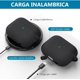 thumbnail image 5 of Funda de Silicona Anticaída para AirPods Pro 2, con Mosquetón, Cepillo y Bolígrafo Limpieza, Estuche Almacenamiento, Negro, 5 of 7