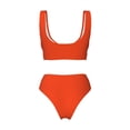 thumbnail image 5 of Daiia Orange Women's Bikini Set Two Piece Swimsuit High Waisted Bikini Adjustable Straps Bikini Perfect for Beach, Pool, and Summer Vacation-Medium, 5 of 9