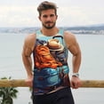 thumbnail image 6 of Cauagu Colorful Travel Luggage Gear Print Men's Sleeveless Muscle Shirts,Tank Tops Quick Dry Workout Tank Top Gym Muscle Tee Fitness Bodybuilding T Shirt for Men-XX-Large, 6 of 7