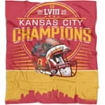 thumbnail image 3 of Kansas Red City Blanket Gifts 50x60 inches Soft Lightweight Flannel Champions Throw Blanket for Men Women Classic Football Team Color Blankets for Sofa Bed Bedroom Living Room, 3 of 5