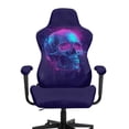 thumbnail image 3 of Whosucclay Skull Print Gaming Chair Cover, Stretchable Elastic Computer Desk Chair Cover with Armrest Covers, 4Pcs Soft Non Fading Office Chairs Covers Slipcovers, 3 of 8