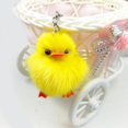 thumbnail image 3 of 5x/set Fashion Chick Keychain Car For Key Ring Decoration Furry Yellow Duck Keyc, 3 of 5