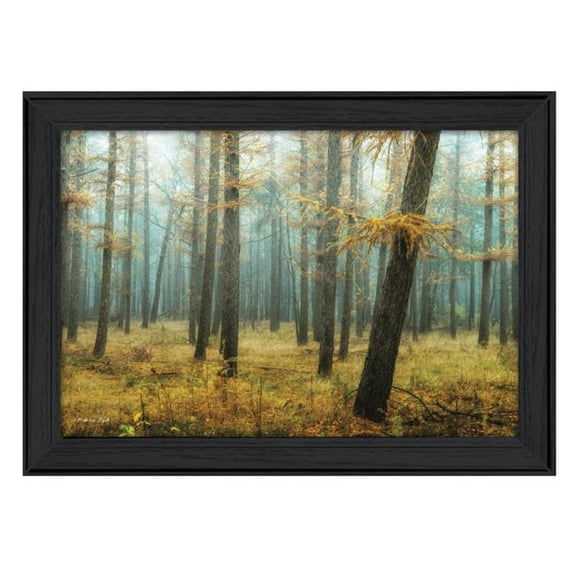 "Holterberg in the Mist" By Martin Podt, Printed Wall Art, Black Frame