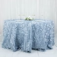 thumbnail image 5 of BalsaCircle 132" Dusty Blue Leaf Petals Taffeta Round Tablecloth Reception Catering Decorations, 5 of 8