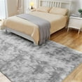 thumbnail image 5 of 8x10 Area Rugs for Living Room, Ultra Soft Fluffy Rugs for Bedroom, Anti-Skid High Pile Indoor Carpet for Nursery, Study Room, Playroom, Home Decoration, Tie-Dyed Light Grey, 5 of 6