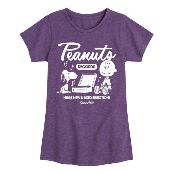 Peanuts - Charlie Brown Records - Toddler & Youth Girls Short Sleeve Graphic T-Shirt
